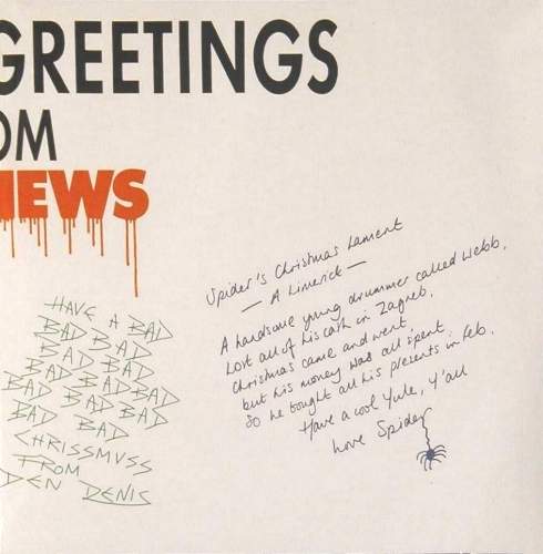 Bad News 'Cashing In On Christmas' UK 7" Christmas Card inner