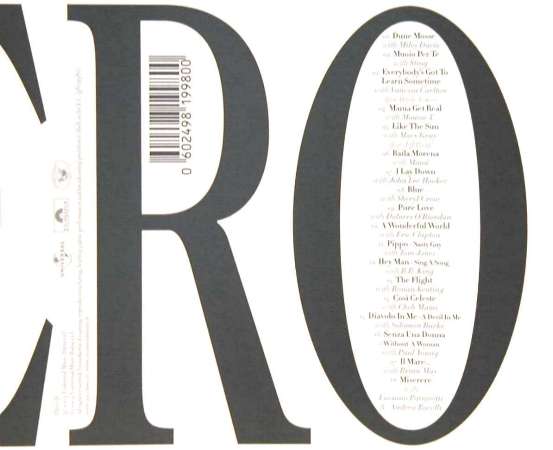 Zucchero 'Zucchero And Co' UK CD back sleeve