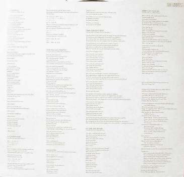 Freddie Mercury 'Barcelona' UK LP inner sleeve