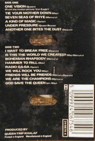 UK cassette back sleeve