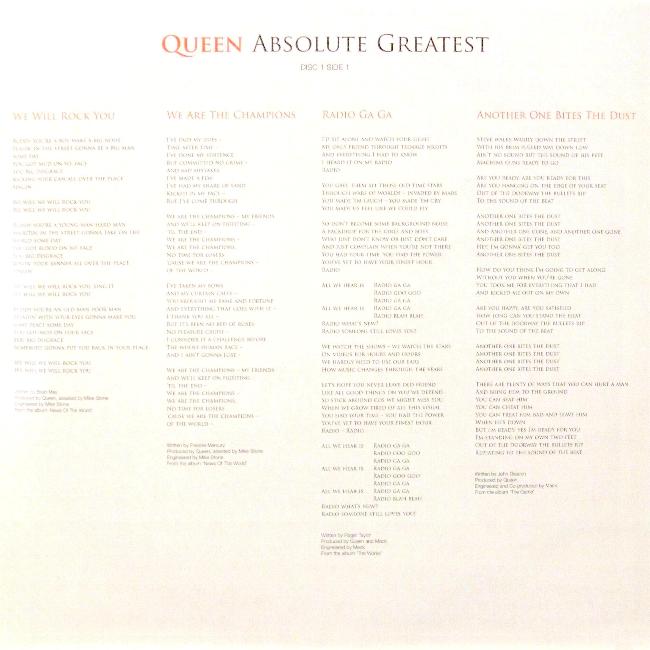 UK LP 1 inner sleeve