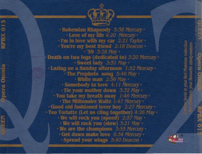 4 CD boxed set disc 2 back sleeve