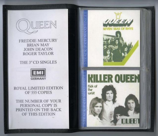 Queen 'The 3" CD Singles' Germany boxed set inner