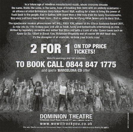 'We Will Rock You' flyer back