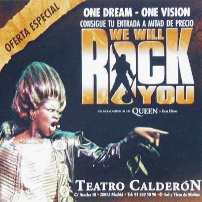 'We Will Rock You' flyer front