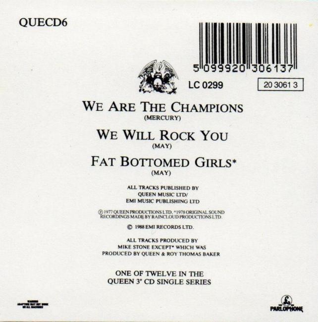 Queen 'We Are The Champions'