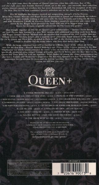 Queen 'Greatest Flix III' USA VHS back sleeve