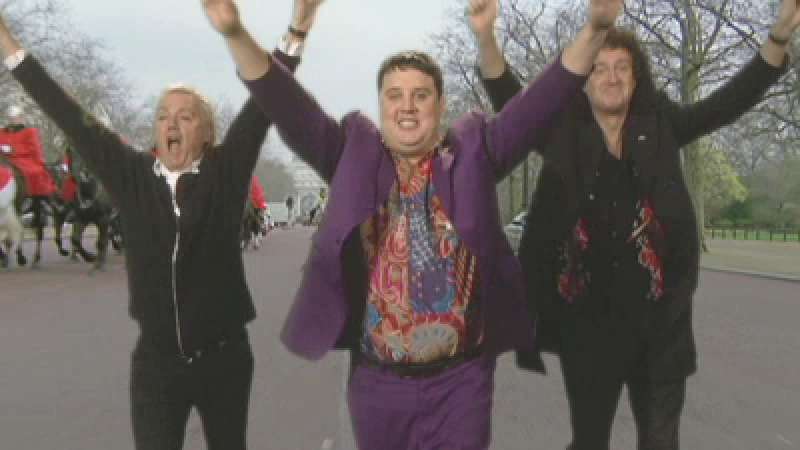 Peter Kay, Brian May and Roger Taylor